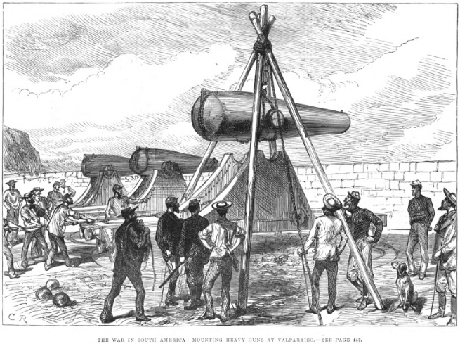“The War in South America,” London Illustrated News, November 15, 1879. The war was closely followed by many international newspapers, including illustrated journals, which claimed to have “special artists” and correspondents on the scene. Many also reproduced wood engraving of photographs by Díaz & Spencer, Ca., Eugene Courret, and other photographic studios.