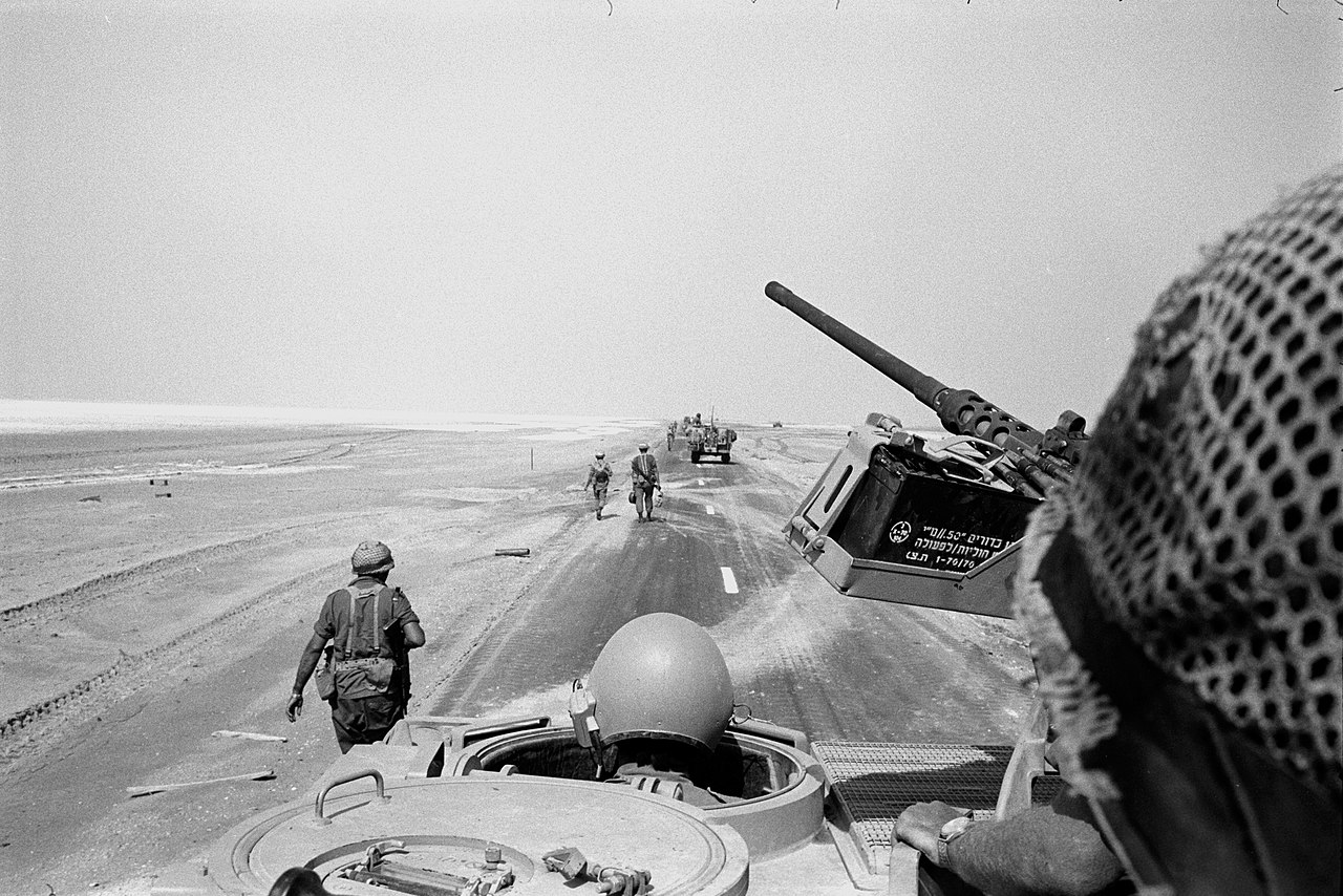 Israeli forces advance in the Sinai Peninsula.