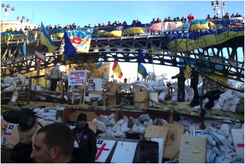 The reviewer’s photos during the peaceful component of the pro-democracy EuroMaidan protests.