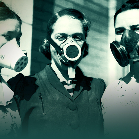 People wearing masks