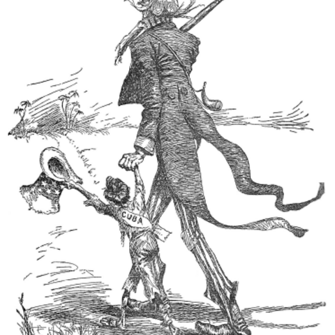 This image appeared in the New York Journal on April 20, 1898.