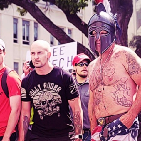 Alt-right protestors in Berkley, CA in 2017.